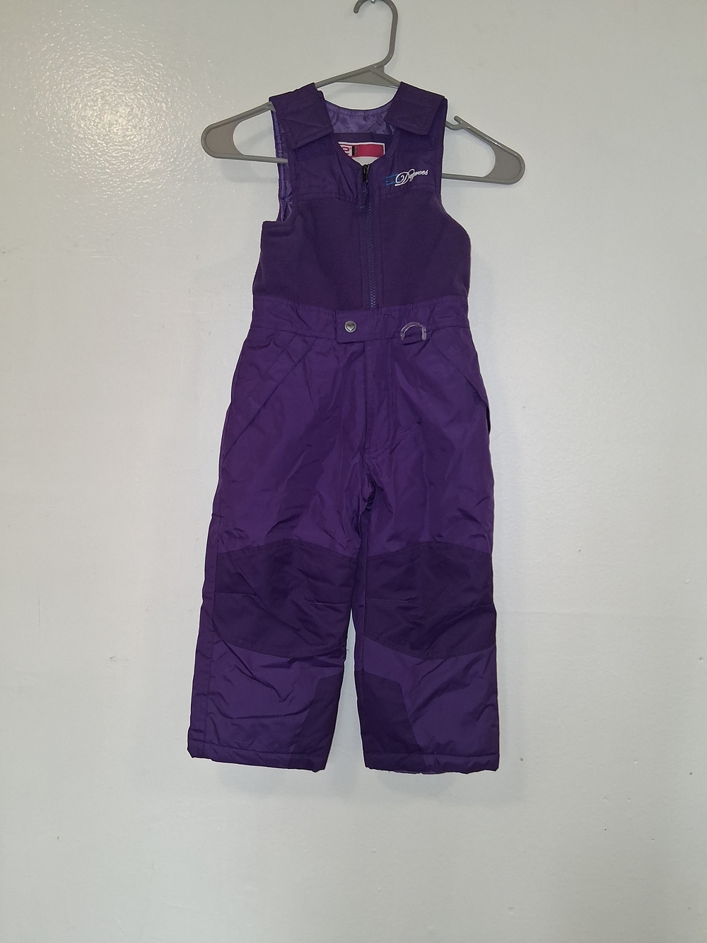 32 Degrees Purple Kids Snow Bib Overalls